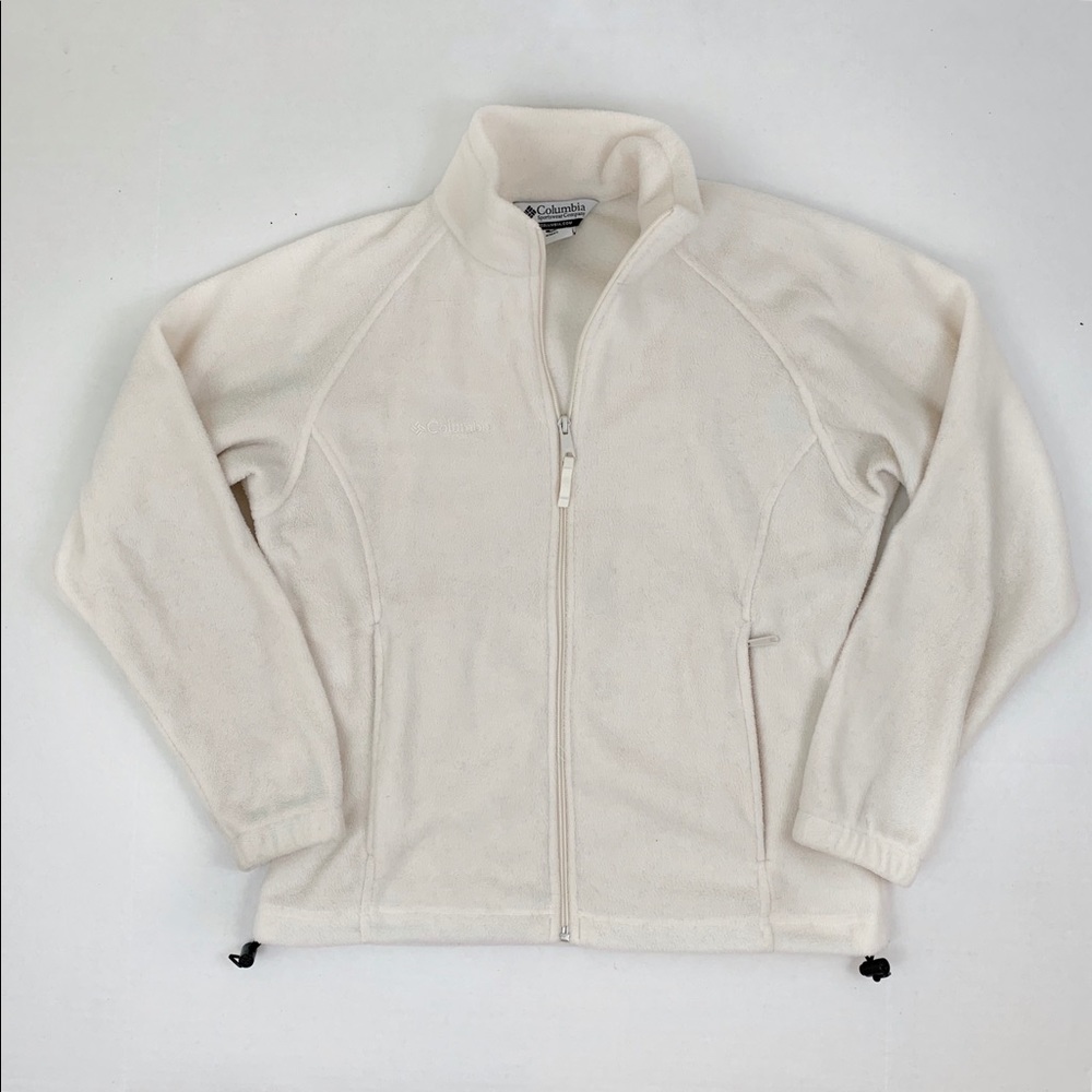 Columbia Women’s Off White Fleece Full Zip Jacket